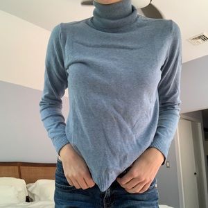 Blue turtleneck